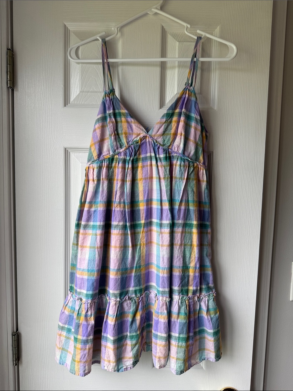 wild fable Pastel Smocked Sundress in Lavender, Yellow & Green